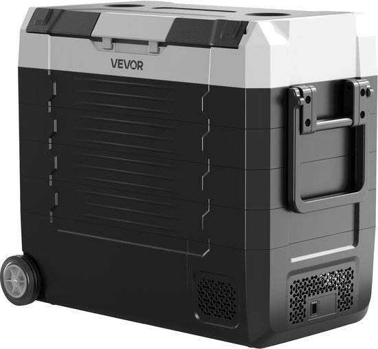 VEVOR Auto Kofferklimaatregelaar, DC 12/24V AC100-240V Compressor Elektrische Cooler, -20°C tot 20°C Truck Klimaatorgeel met APP Besturing, Riem & Dubbele Zone, 55L Auto Cooler voor RVs, Boten, Camping, Visschen van Vevor — afbeelding 2