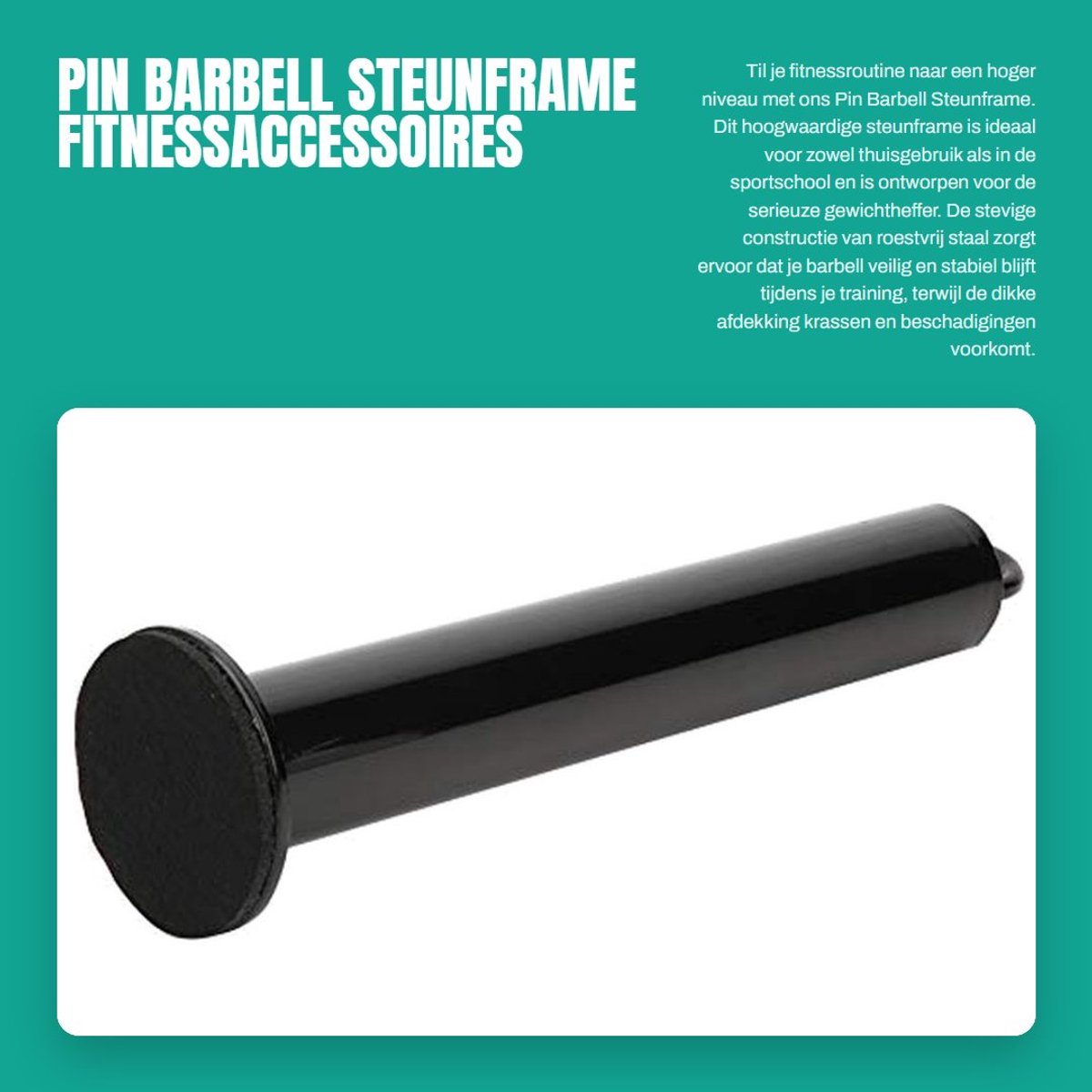 Dailygoods- Steunframe Roestvrij Staal - Gewichthefhouder - Fitnessapparatuur - Accessoires - 3 Maten - Dikke Afdekking