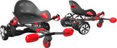 Neon Hoverkart met kuipzit - zwart & rood - max 100kg