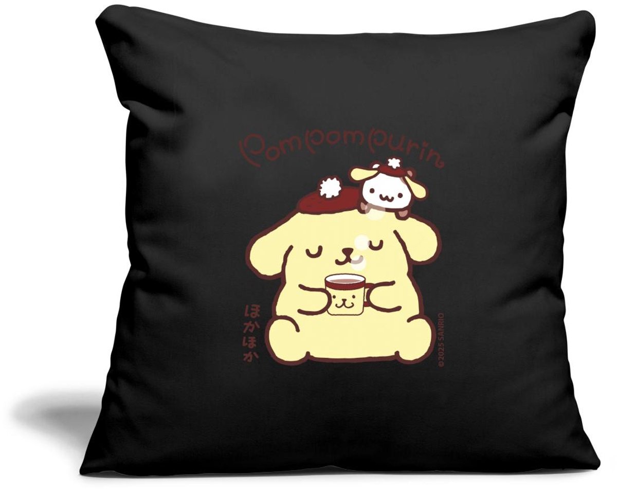 Pompompurin Drinkt Koffie Met Muffin Sierkussenhoes, 45 x 45 cm