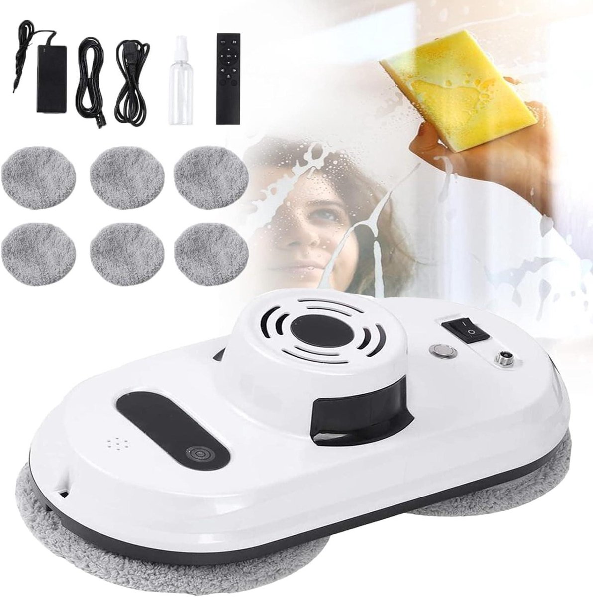 Raamreinigingsrobot - Glastrekker Robot - Ramen Schoonmaken - Automatische Reiniging - 30 x 23 x 15 cm - Wit