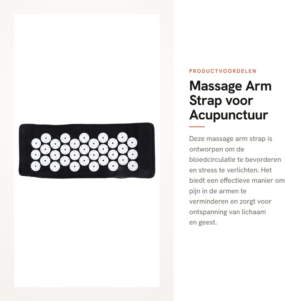 Dailygoods- Acupressuurband met Convex Punt - Massage Riem - Pijnbestrijding - Stressverlichting - Fysiotherapie Effect - Bevorderde Bloedcirculatie - Massageriem