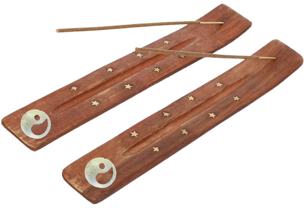 Dailygoods - 2 Stuks Handgemaakte Houten Wierookbranders