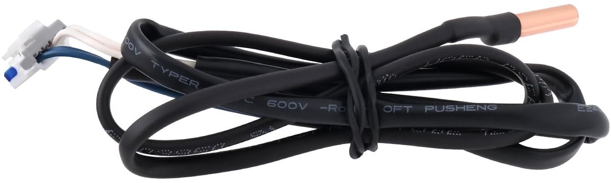 Dailygoods- Temperatuursensor Dubbele Sensor - Thermistor - Gree Airconditioner - 15KΩ Rubber Hoofd - 20KΩ Koperen Hoofd - Draadlengte 41/46 cm