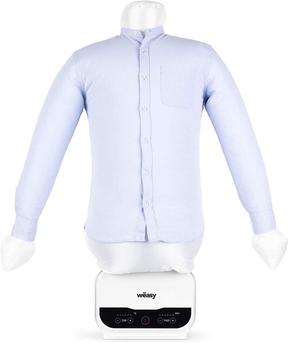 Automatische Strijkpop voor Overhemden & Kleding – Drogen en Strijken in Één – 5 Temperatuurniveaus – Programmeerbare Timer
