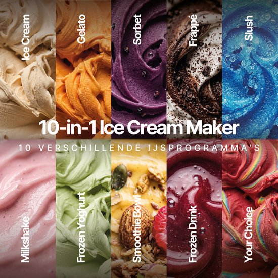 Seeger MultiCream - 10-in-1 IJsmachine- Inclusief 3 EasyCups met Deksels - Voor Roomijs, Milkshake, Smoothie Bowl, Slush en meer - BPA-vrij - Zwart van Seeger — afbeelding 3