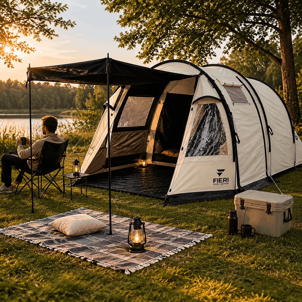 Fieri VYN Canyon Cooldome Tunneltent - 4 Persoons Tent - Ruim & Waterdicht – foto 5