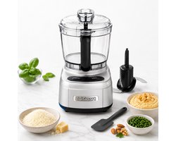 Cuisinart Keukenmachine - Compacte mini Mixer - Kakmolen met Pulsefunctie - Deksel met gaten voor toevoegingen - Zilver - 900ml