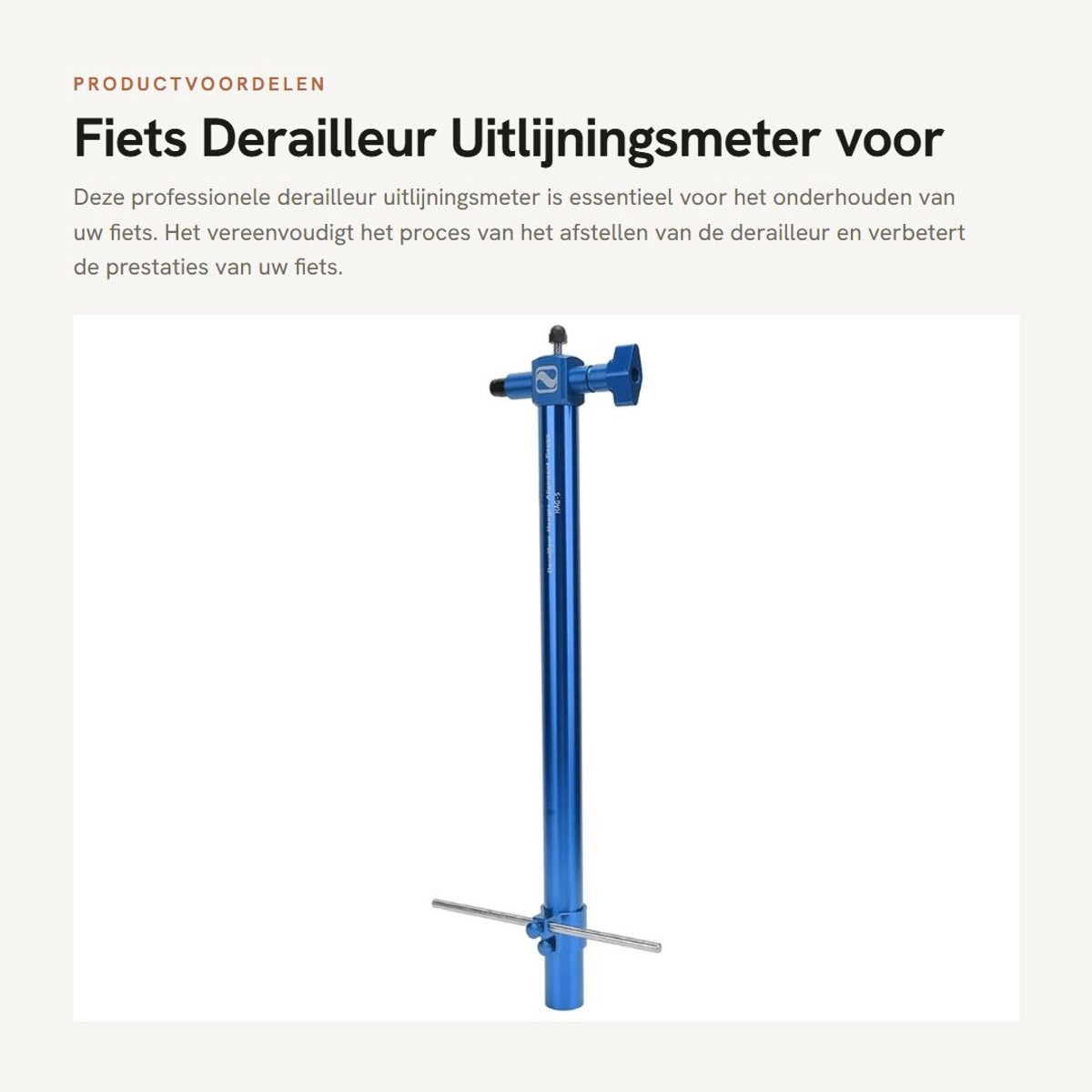 Dailygoods- Derailleur Uitlijningsmeter Professioneel - Fietsgereedschap Koffer - Fiets Gereedschap Set - Precisie Uitlijning - Aluminiumlegeringstaaf 400 Mm - Efficiënt Fietsonderhoud