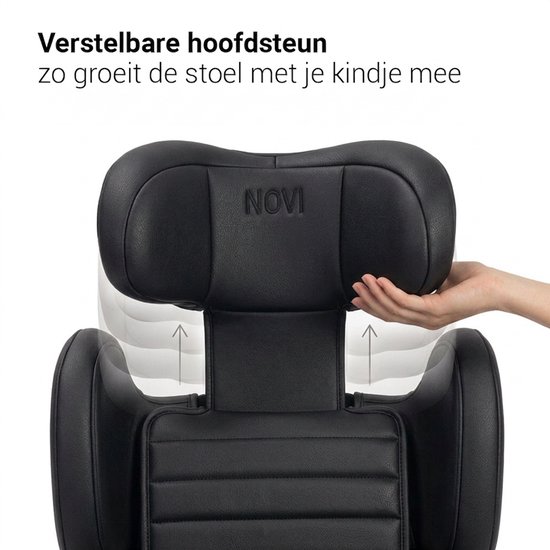 Novi Baby Max I-Size Autostoel - All Black - Inclusief Draagtas van Novi Baby® — afbeelding 3