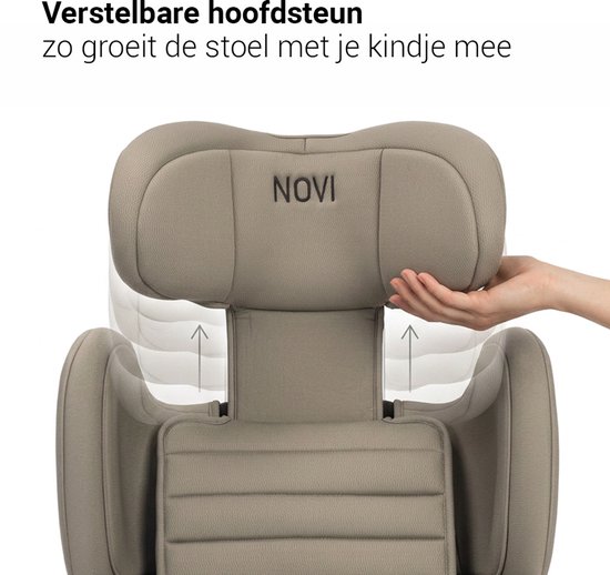 Novi Baby Max I-Size Autostoel - Dark Taupe - Inclusief Draagtas van Novi Baby® — afbeelding 3