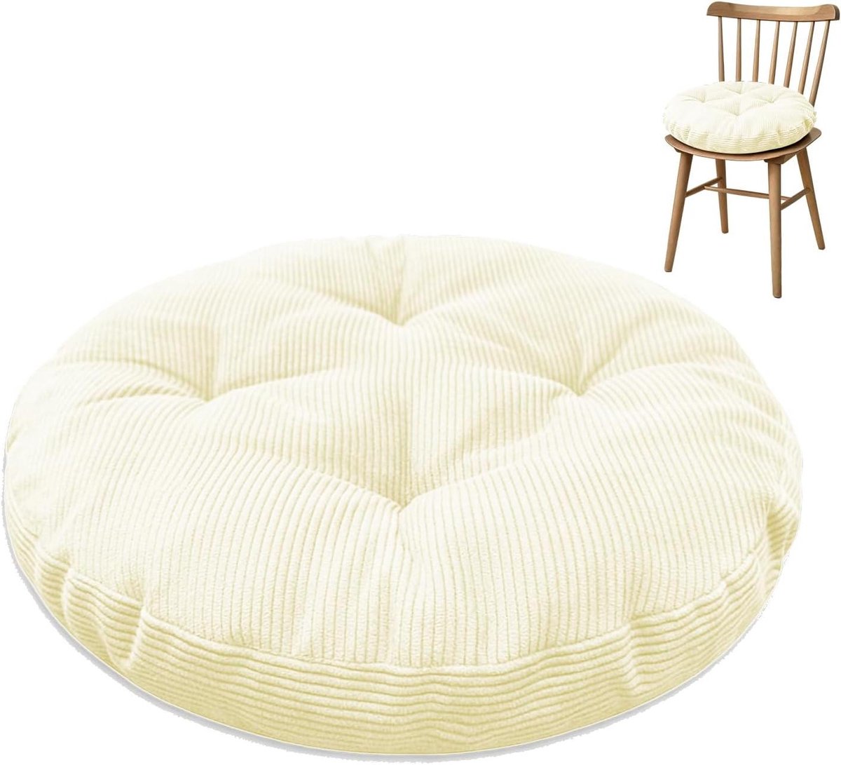 Rond keukenkussen - Vloerkussen stoelkussen - Comfortabel Zitten - Antislip Onderkant - 60