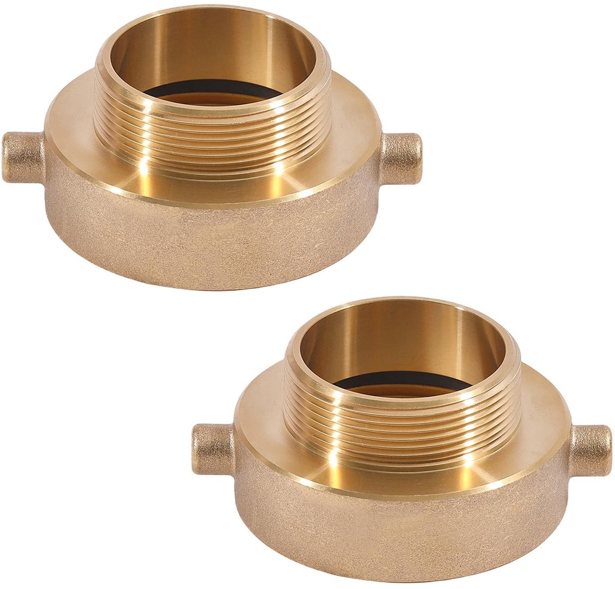 Dailygoods - Brandkraan Slang Adapter - Messing - 2-1/2 inch NH vrouwelijk x 5 cm NPT mannelijke - Duurzaam en betrouwbaar - Geschikt voor waterleidin...