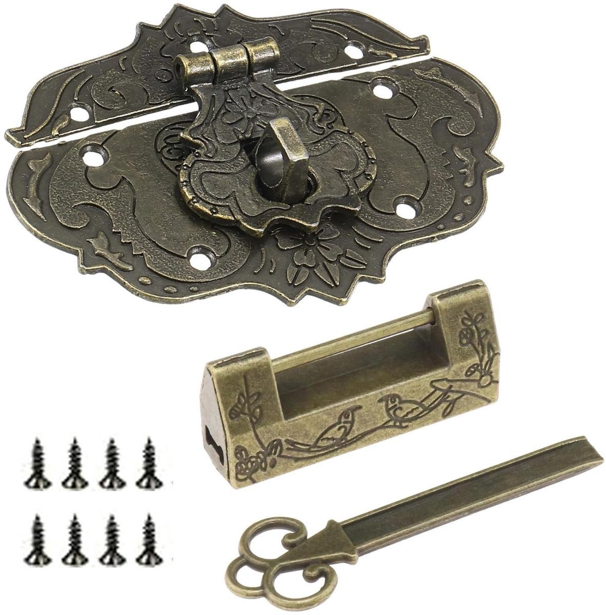 Dailygoods- Decoratief Slot Antiek - Sluitingen Sieraden Maken - Sluitring - Sluiting Houten Kisten - Retro Drukknopen - Eenvoudige Installatie