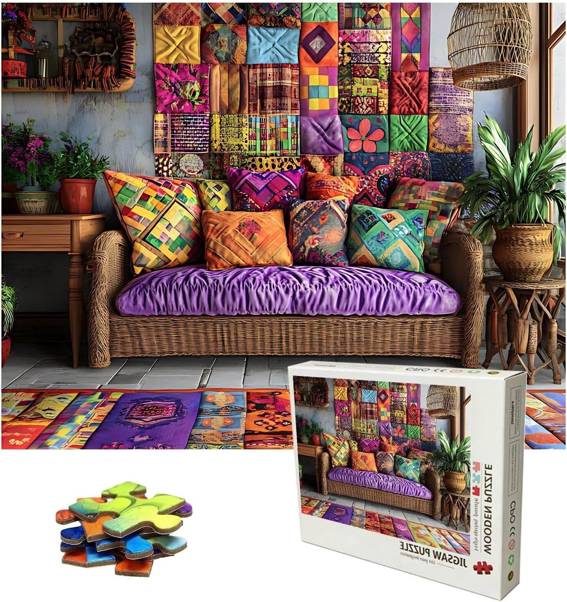 Houten Puzzel 4000 Stukjes - Legpuzzel Volwassenen - Ontspanning en Geestelijke Training - Premium Lindehout Kwaliteit