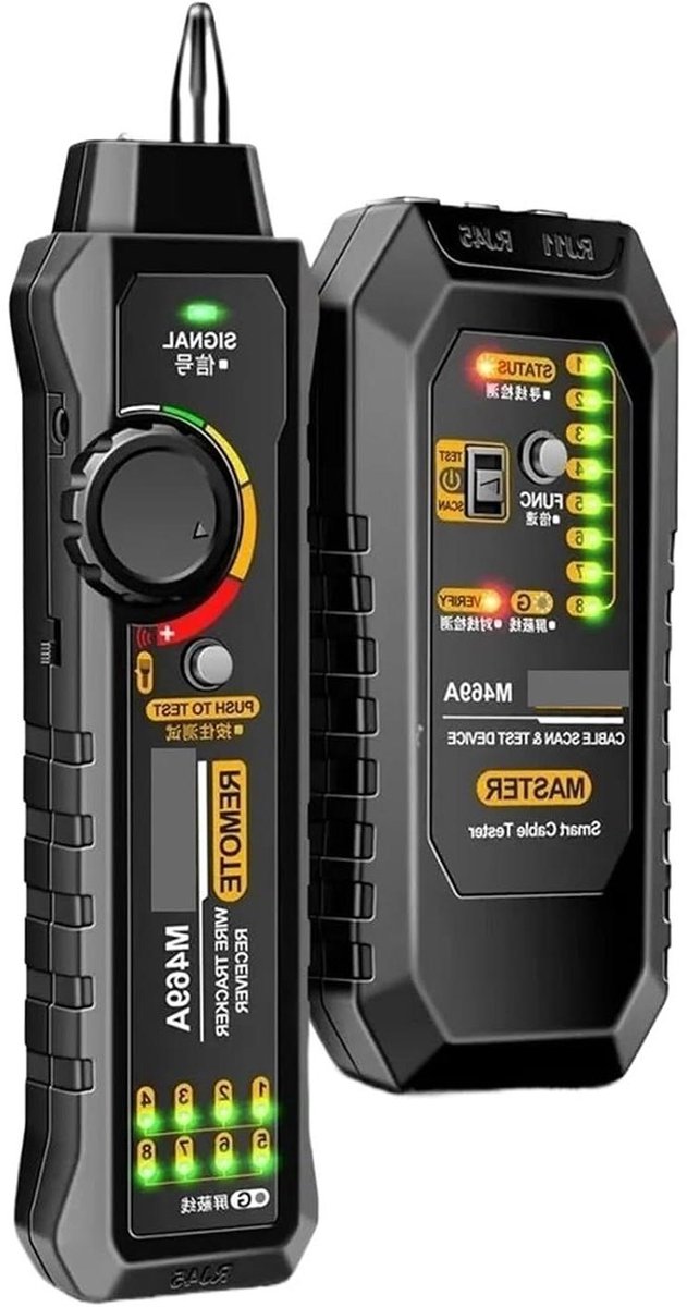 Netwerktester - Kabeltester Lanzoeker - Netwerk Installatie - Anti-interferentie - 1.0 Gram - Zwart