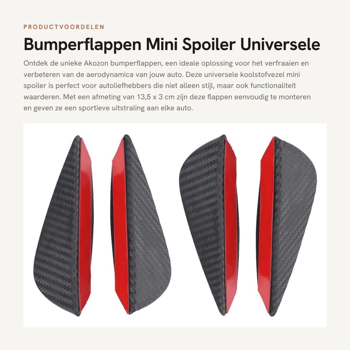 Dailygoods- Bumperflappen Carbon - 4 Stuks - 13,5 x 3 cm - Uitdeukset Auto - Aluminiumlegering - M12 Schroefmaat - Duurzaam Gereedschap