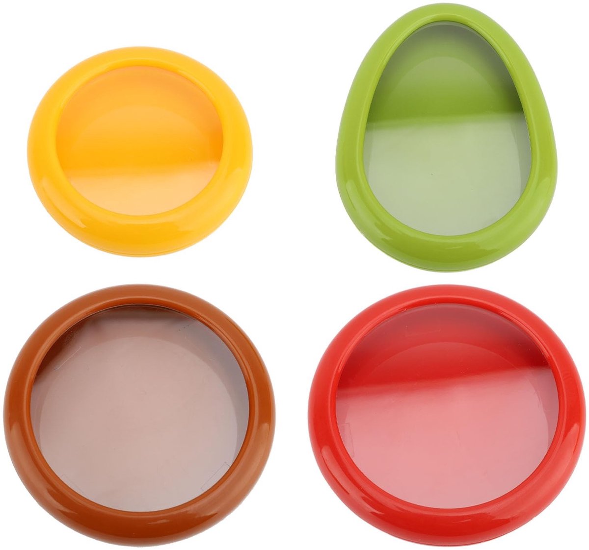 Dailygoods- Opbergdoos 4 Stuks - Siliconen - Verzegelde Vershouddoos - Fruitorganizer - Milieuvriendelijk - Dichte Afdichting - Voedselopslag