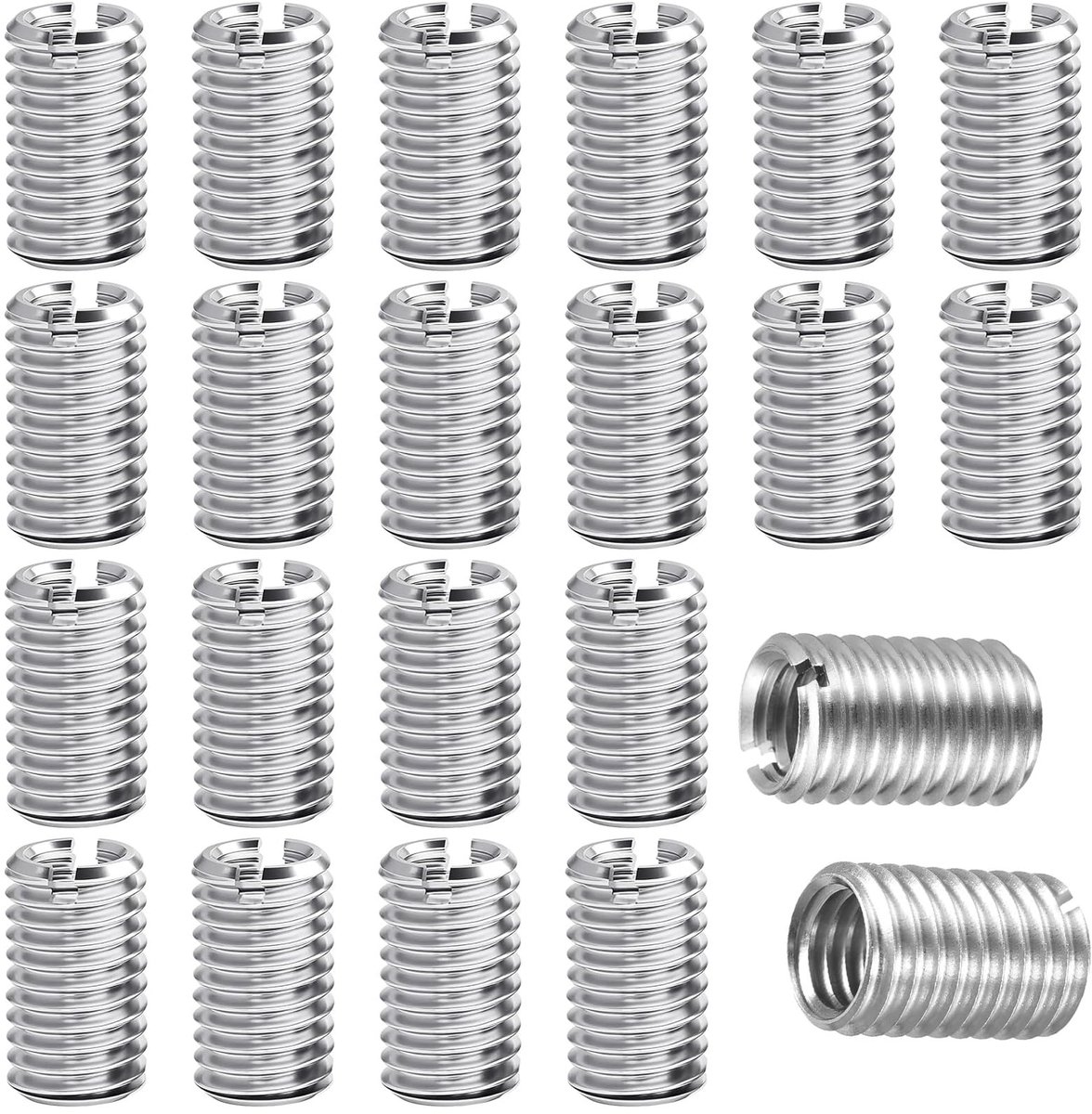 Dailygoods- Draadadapter Set 20-delig - M10 naar M8 Draadinvoeg - Roestvrij Staal - Corrosiebestendig - Voor Industrie en Ambacht - Duurzaam - Schroefmof