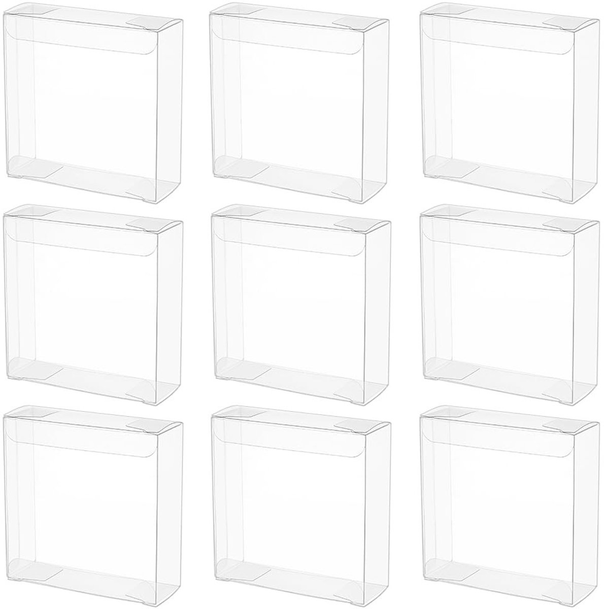 Dailygoods- Snoepdozen 20 stuks - Transparante PVC - Rechthoekige Kunststof - Traktatiedozen - Cadeauverpakkingen - 11 x 5 x 11 cm - Cadeauboxen
