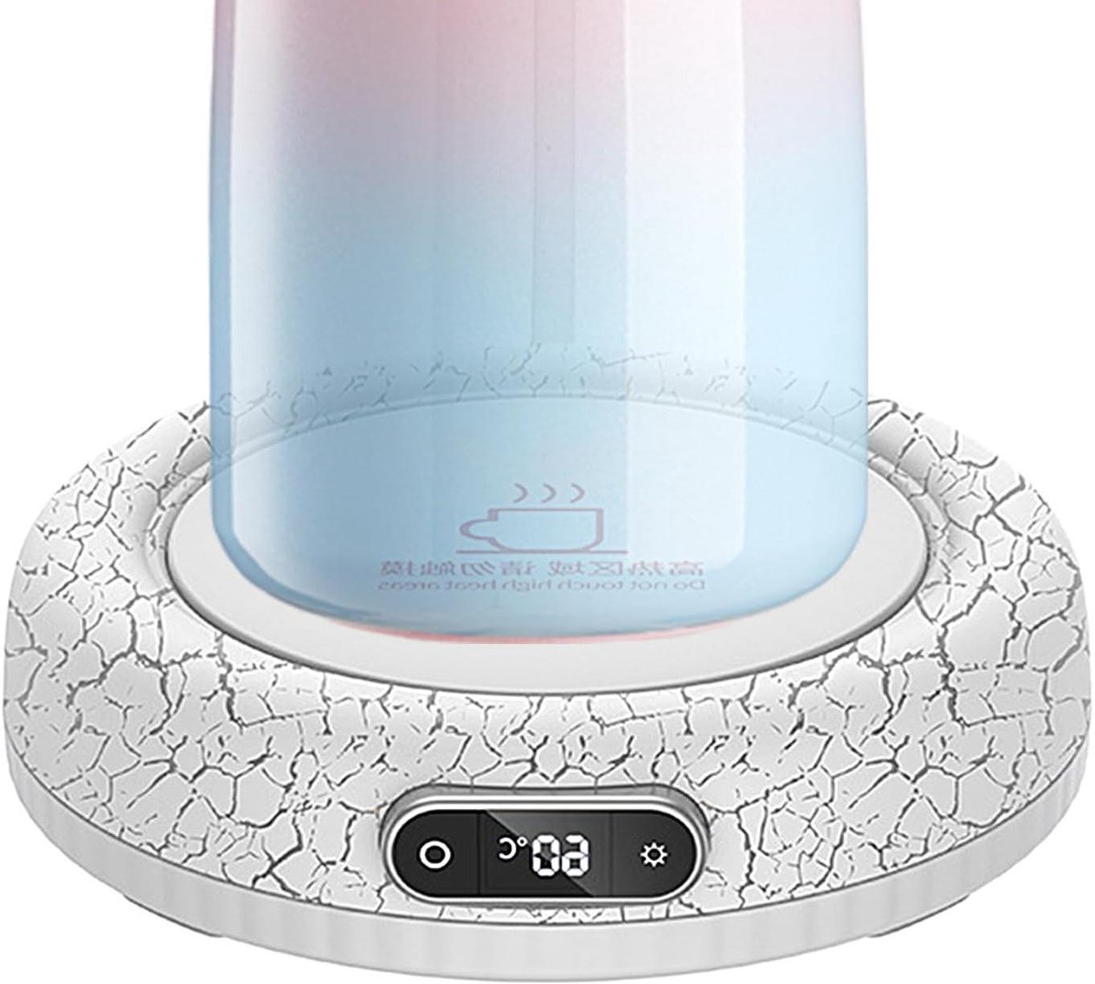 Bekerwarmer - Kopjeswarmer - Dranken Warm Houden - Vier Warmtestanden - 12 cm - Wit