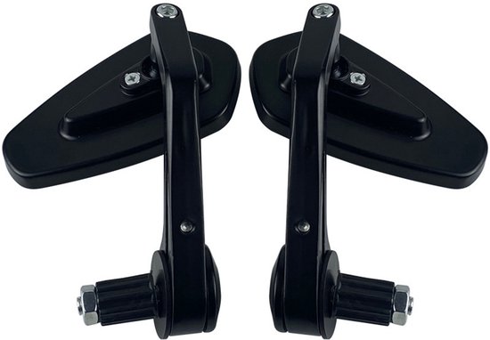 Set van 2 - Achteruitkijkspiegels - Motorspiegels - E-bikespiegels - Stuurspiegels - Universele scooterspiegels - Opvouwbare stuurspiegels - Scooterspiegels - Reflecterende spiegels - Draaibaar - Zwart — afbeelding 3