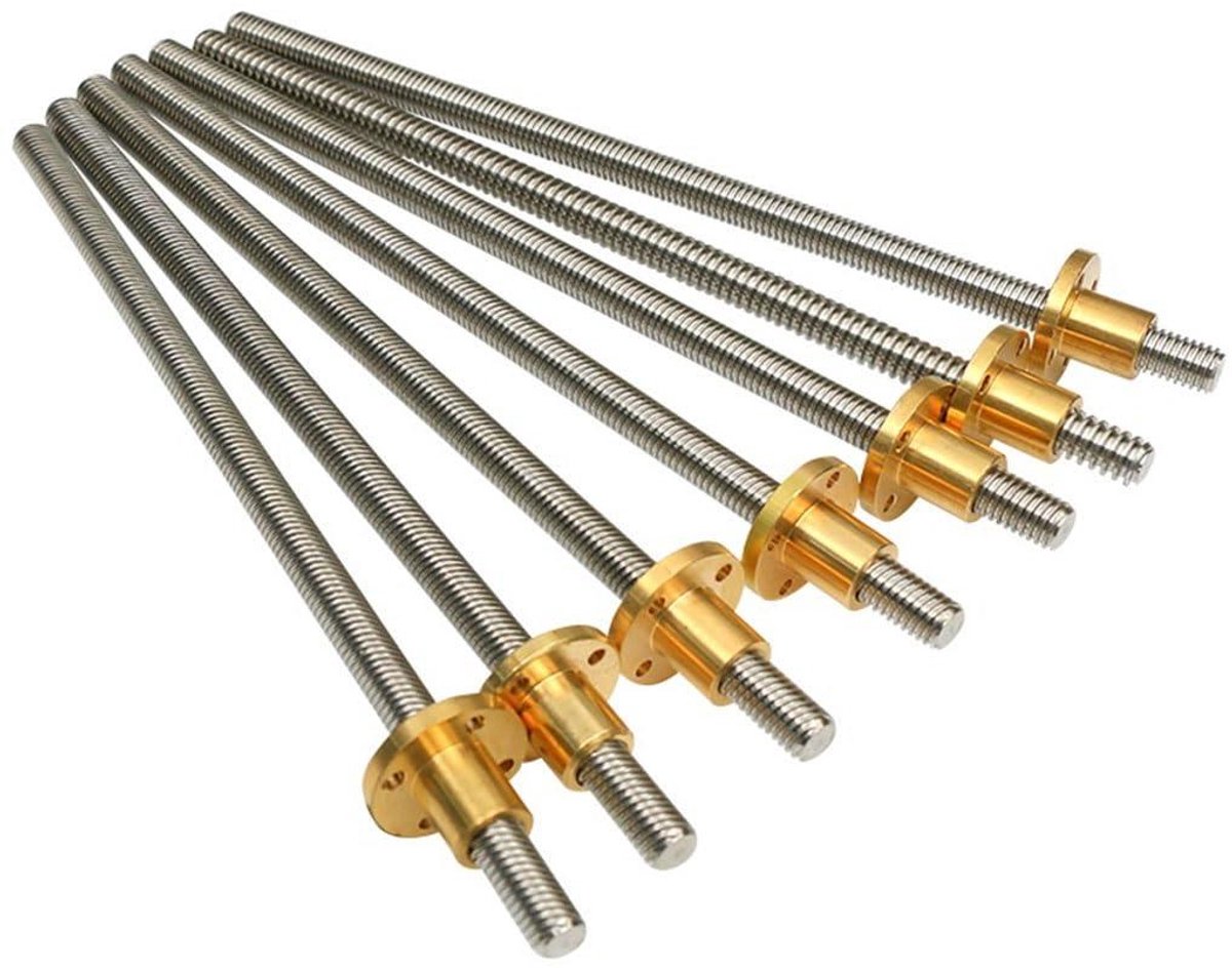 Loodschroef - Draadstang - Lineaire Beweging - Roestvrij Staal - 700mm - Zilver