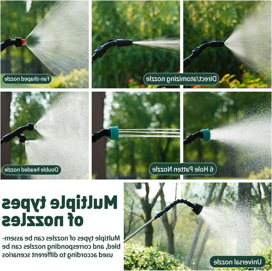 Draadloze drukspuit met 7,4 V, krachtige elektrische plantensproeier, oplaadbare telescopische steel en 8 m slang voor tuinonderhoud van Merkloos	 — afbeelding 2