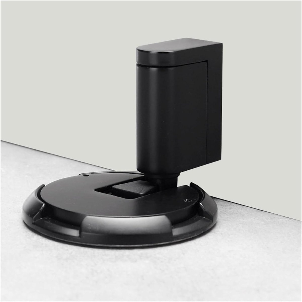 Deurstopper - Vloerhouder - Deuren Open Houden - Zonder Boren - 6cm Diameter - Zwart