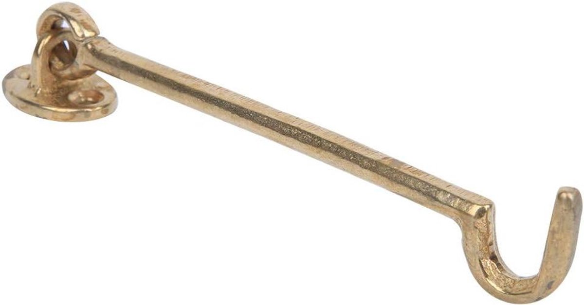 Raamsluitingen Messing - Antieke Haak - Ramen Beveiligen - Stijlvol Ontwerp - 17 x 3.1 cm - Messing kleur