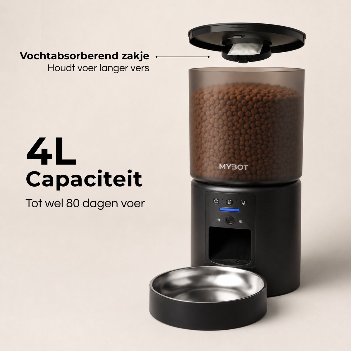 MYBOT Automatische Voerbak met Camera - 4L - App-besturing thumbnail 3