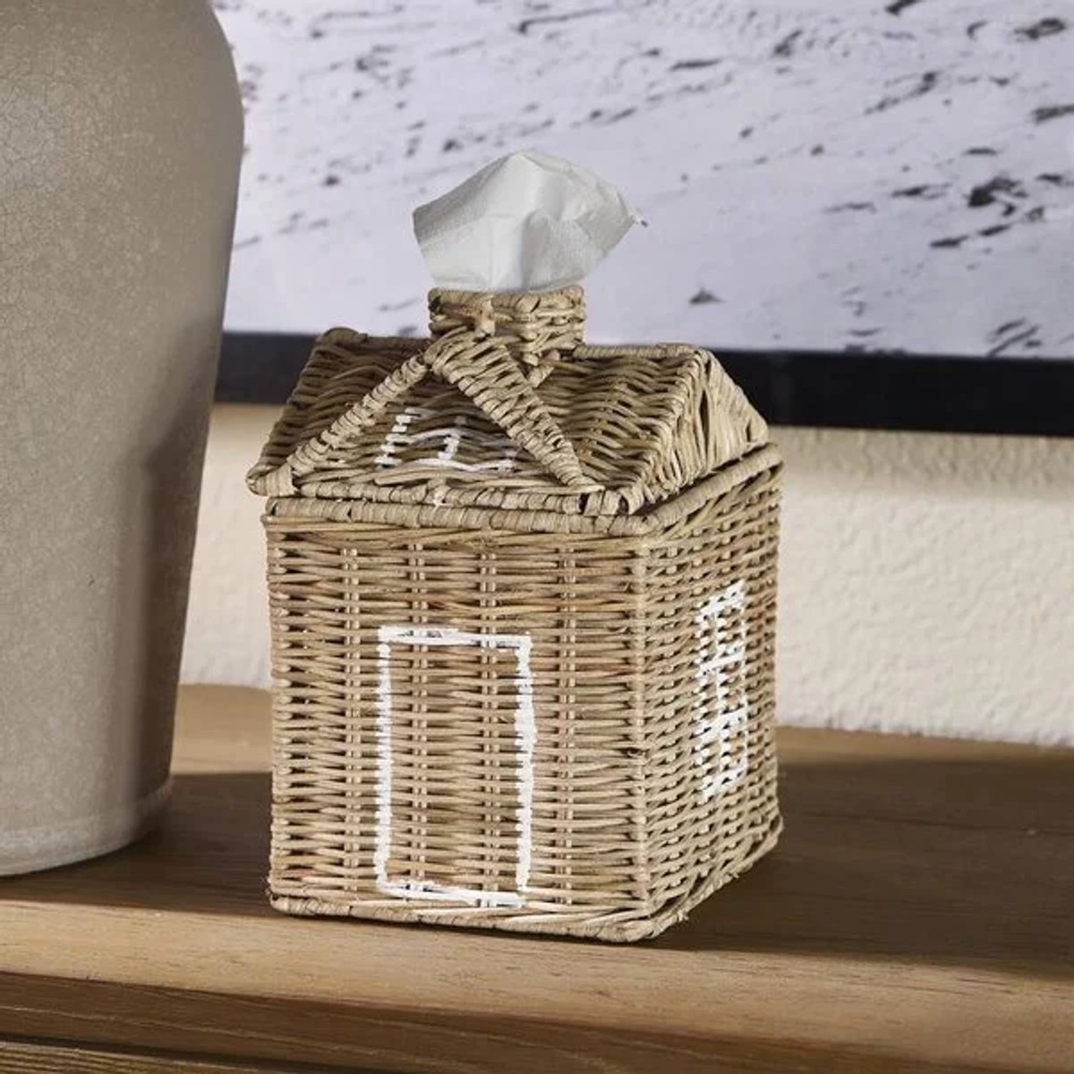 Riviera Maison Rustic Rattan House Tissue Box