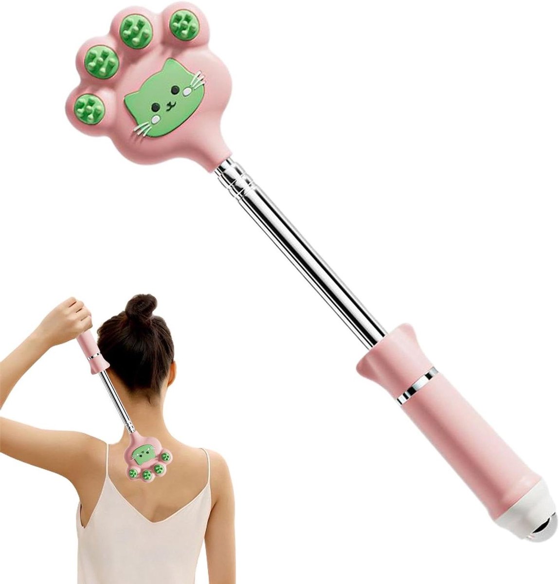 Rugkrabber - Massageapparaat - Jeuk Verlichten - Telescopisch Ontwerp - 59 cm - Roze Paars