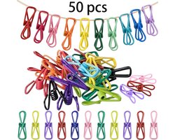 50 stuks - wasknijpers - veerknijpers - metaal knijpers - wasklemmen - Willekeurige kleur - droogrek knijpers - veerklemmen - wasknijper - textielklem - Stevige Klemmen voor Linnen - Sterke Veer Knijpers voor Wasgoed en Huisgebruik