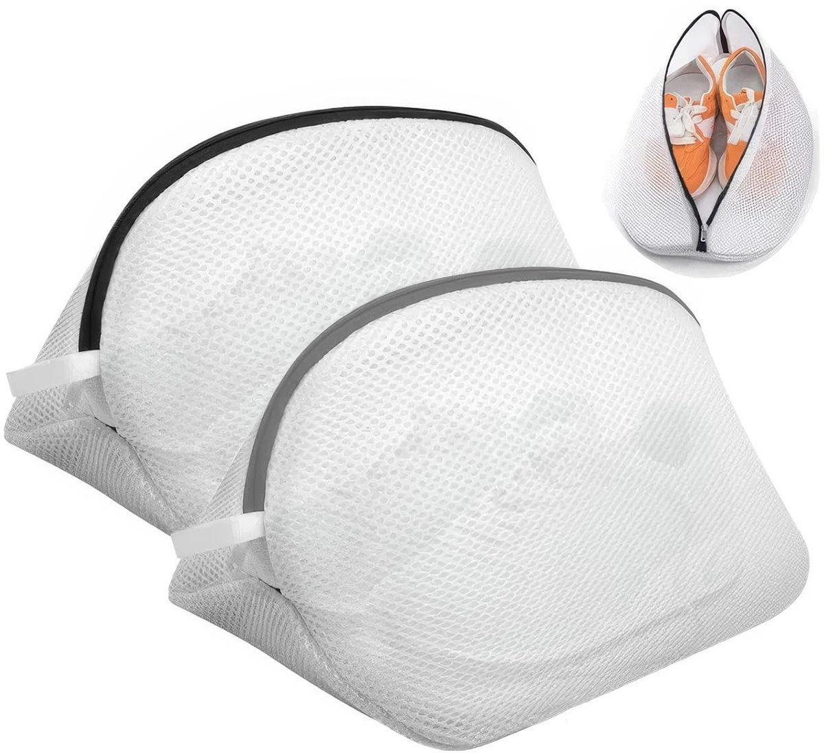 Dailygoods - Waszak voor Schoenen - 2-delige Mesh Waszak - Bescherming en Duurzaam - Schoenen Bewaren - Wasbescherming - Handig voor Wassen - Geschikt...