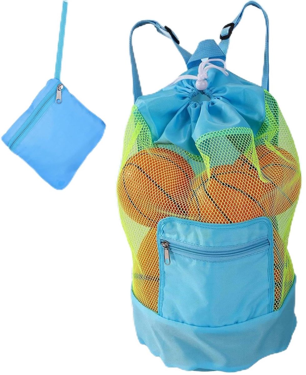 Dailygoods- Strandtas XXL met rits - Opvouwbaar - Herbruikbaar - Antizand - Voor familievakanties - Lichtgewicht mesh - Strandtassen