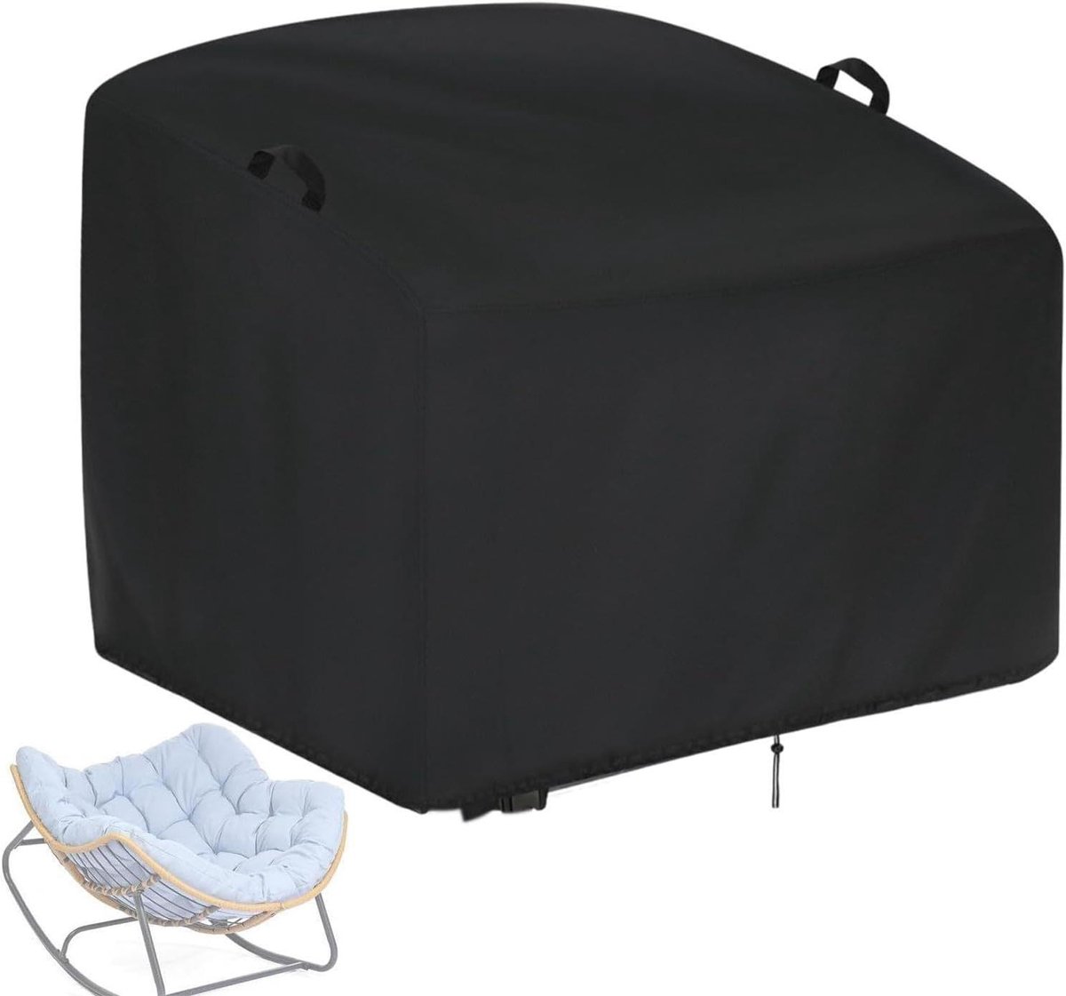 Schommelstoelhoes - Beschermhoes Tuinstoel - Meubels Beschermen - Waterdicht Oxford Materiaal - 117 x 96 x 48 cm - Zwart