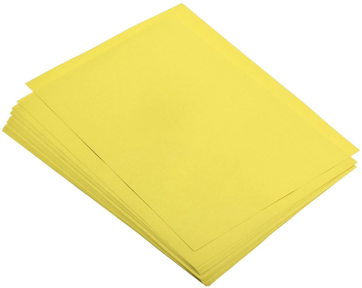 Dailygoods- Kopieerpapier A4 80 g/m² - Gekleurd - Citroengeel - Origami Vellen - Duurzaam - Geschikt voor Knutselprojecten - Origami Papier