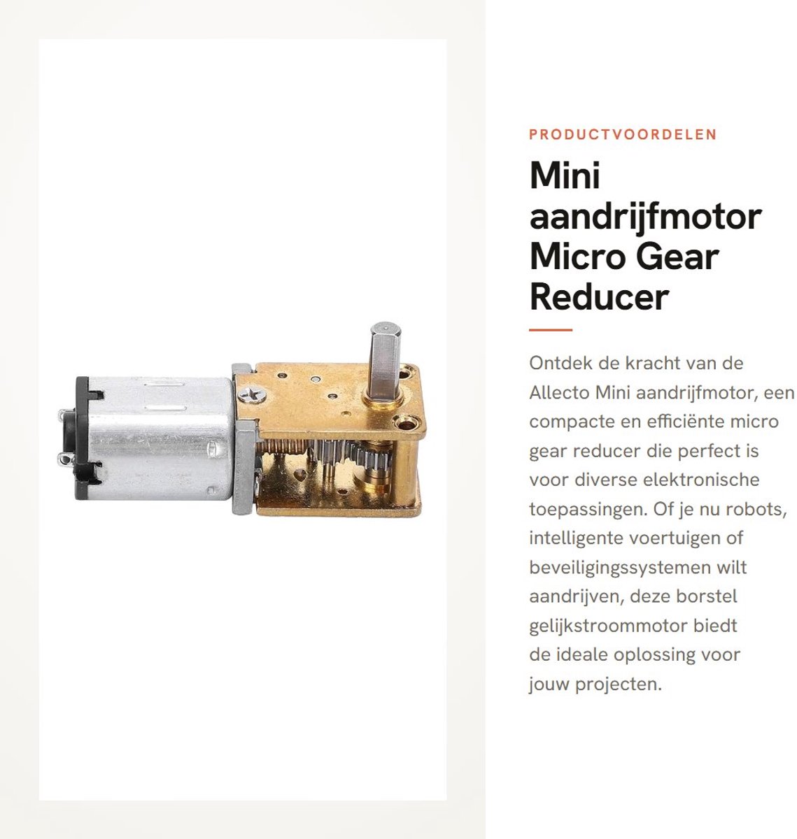 Dailygoods - Mini aandrijfmotor - Micro Gear Reducer - Hoge koppel - DC6V formaat - Borstel gelijkstroommotor - Ideaal voor robots en elektronische ap...