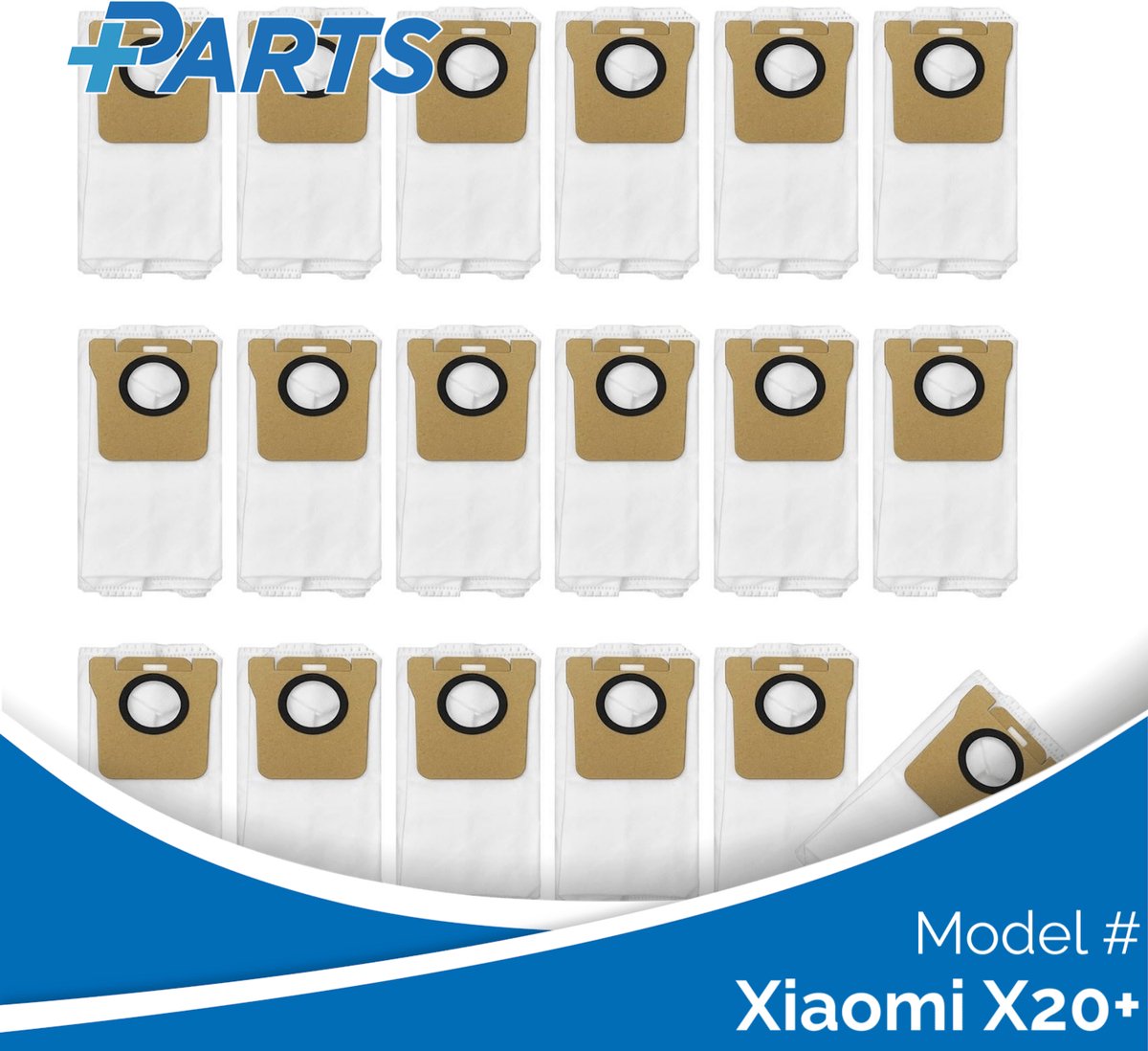 Plus.Parts Xiaomi X20+ Stofzakken (18 Stuks, Plus.Parts® alternatief voor BHR6560GL) Overig