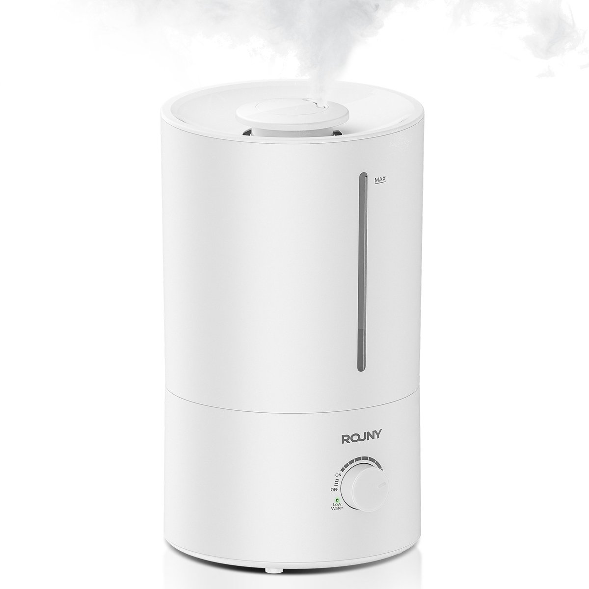 Luchtbevochtiger-Ultrasone Luchtbevochtiger-360° Neveluitlaat-Zilverion-4 L 350 ml/u-Stille Werking Onder 38 dB-Slaapkamer-20x19x32 cm-ABS
