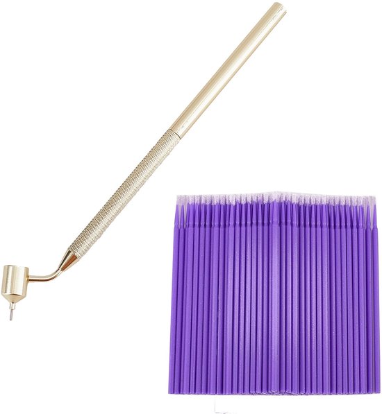 Dailygoods – Schuine Schilderstift – Vloeibare Schrijfstift – Lichtgoudkleurige Aluminium Detailleer-Fineliner – Met Reinigingswattenstaafjes – Geschi…