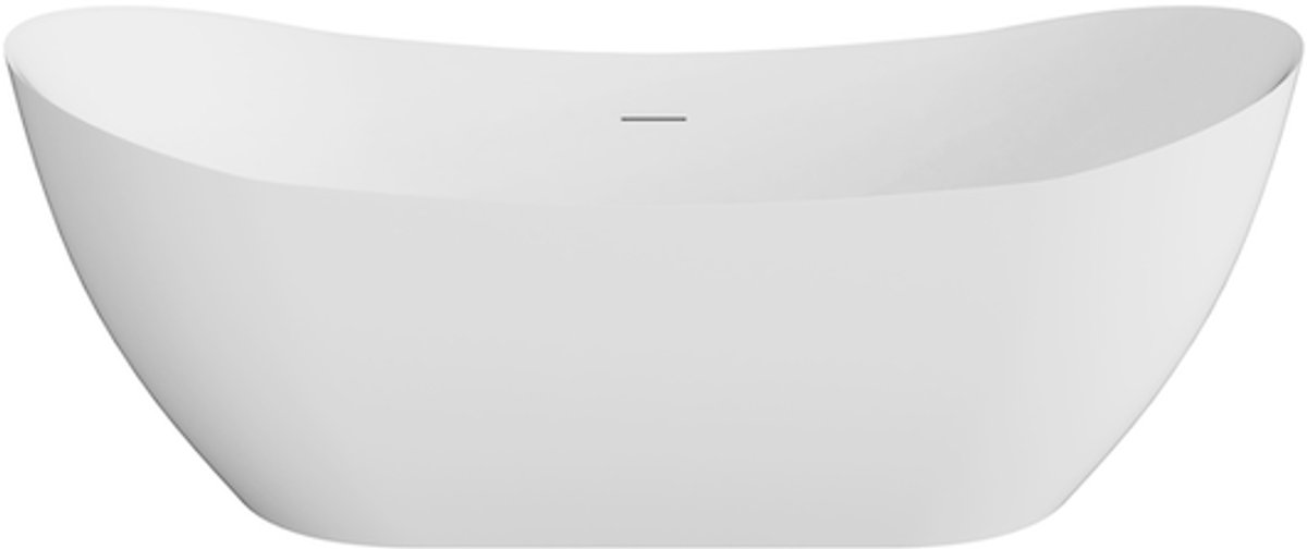 LINEA UNO - Manu 180 - Mat wit - Vrijstaand bad - Wit - 180 x 75 x 67 cm - Vrijstaand - Acryl - Ovaal- 151334