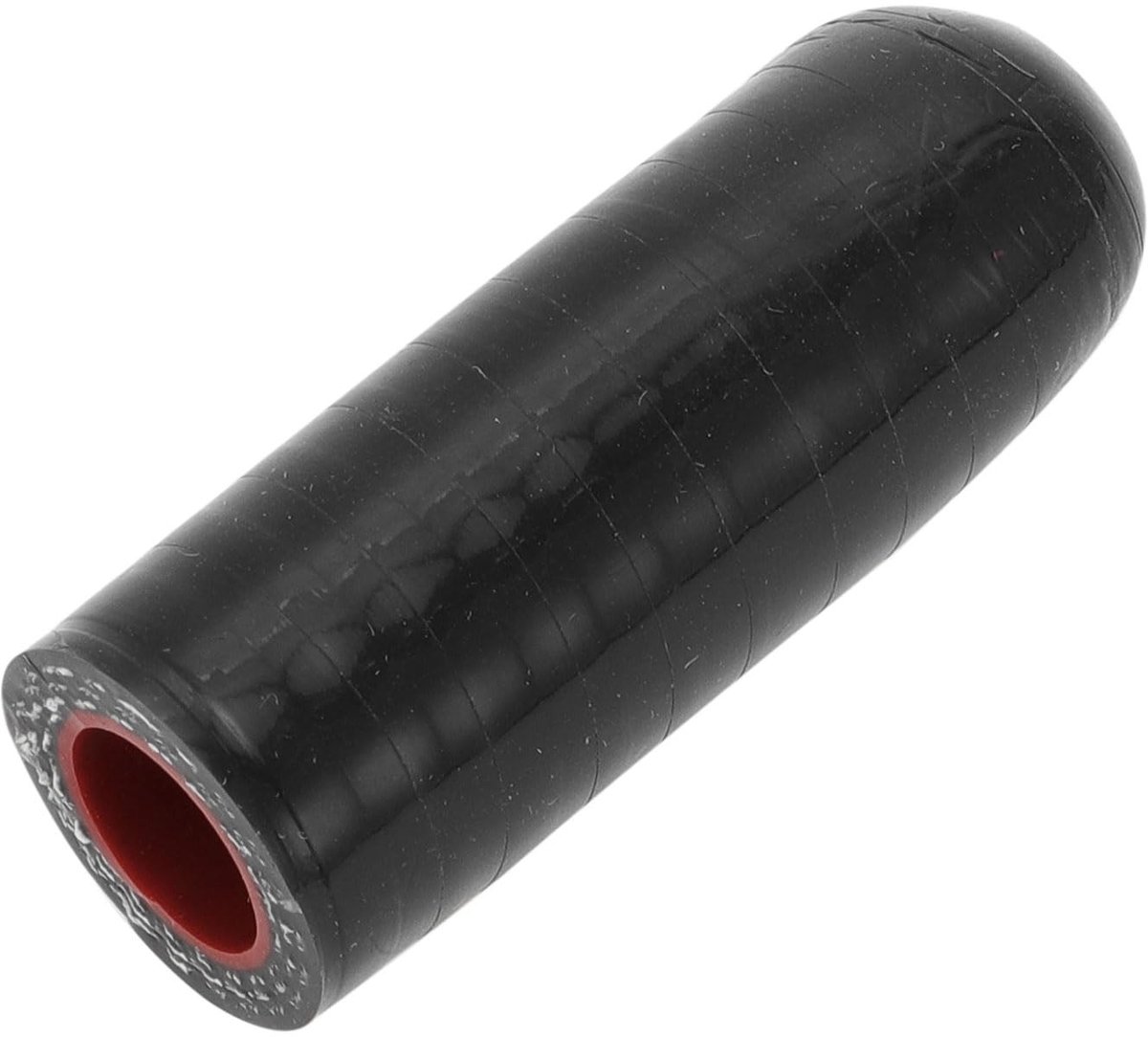 Dailygoods- Siliconen Eindkap - 40 mm Lengte - 12 mm Binnendiameter - Zwart/Rood - Meerlaags Weefsel - Bestand tegen Hoge Temperaturen - Slangafsluiting