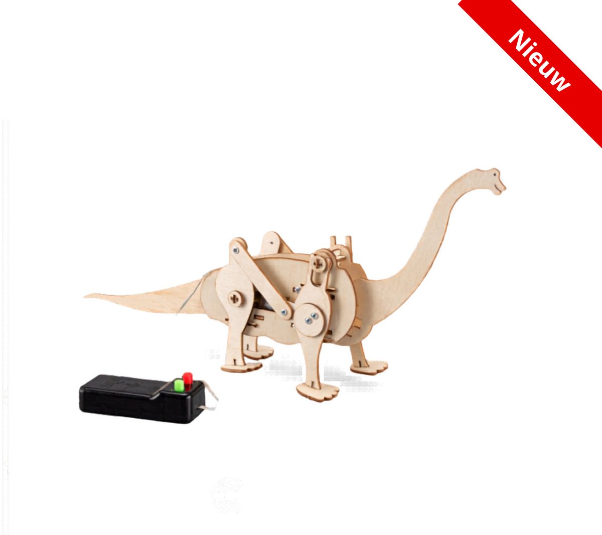 Kitcreatives- Bouwpakket STEM Brachiosaurus Dinosaurus Bestuurbaar- Science Kit