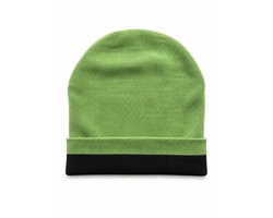 muts - beanie - dames - heren - kasjmier - cashmere - goen - zwart - 2 kanten draagbaar