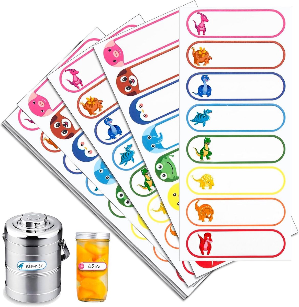Waterdichte Naamlabels voor Kinderen en Volwassenen, Zelflaminerende Stickers voor Flessen, School en Peuters, 128 Stuks