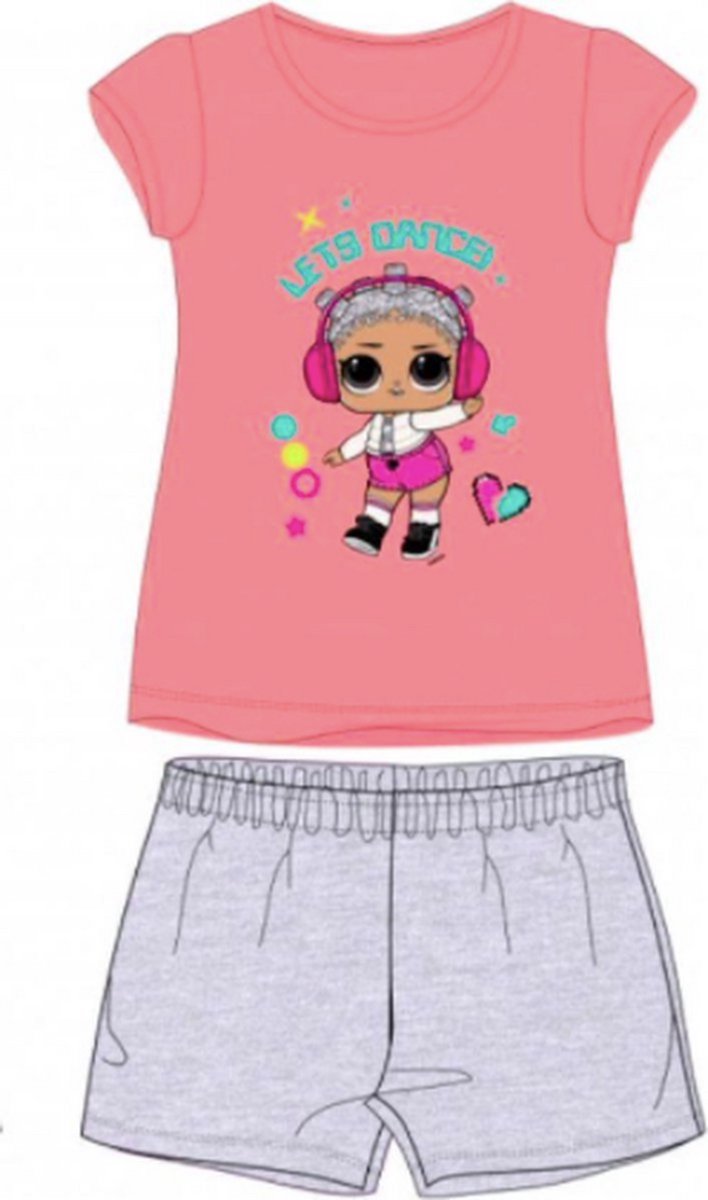 L.O.L. Surprise! L.O.L Surprise pyjama - zalm - grijs - Maat 104 / 4 jaar