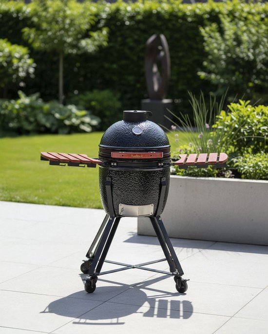 BELIANI KAMADO - Houtskoolgrill - Zwart - Keramiek van BELIANI — afbeelding 5