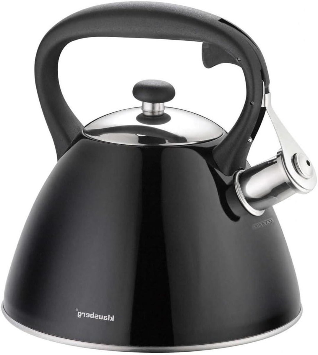 Fluitketel - Waterkoker RVS - Water Koken - Geluidsignaal - 3 Liter - Zwart
